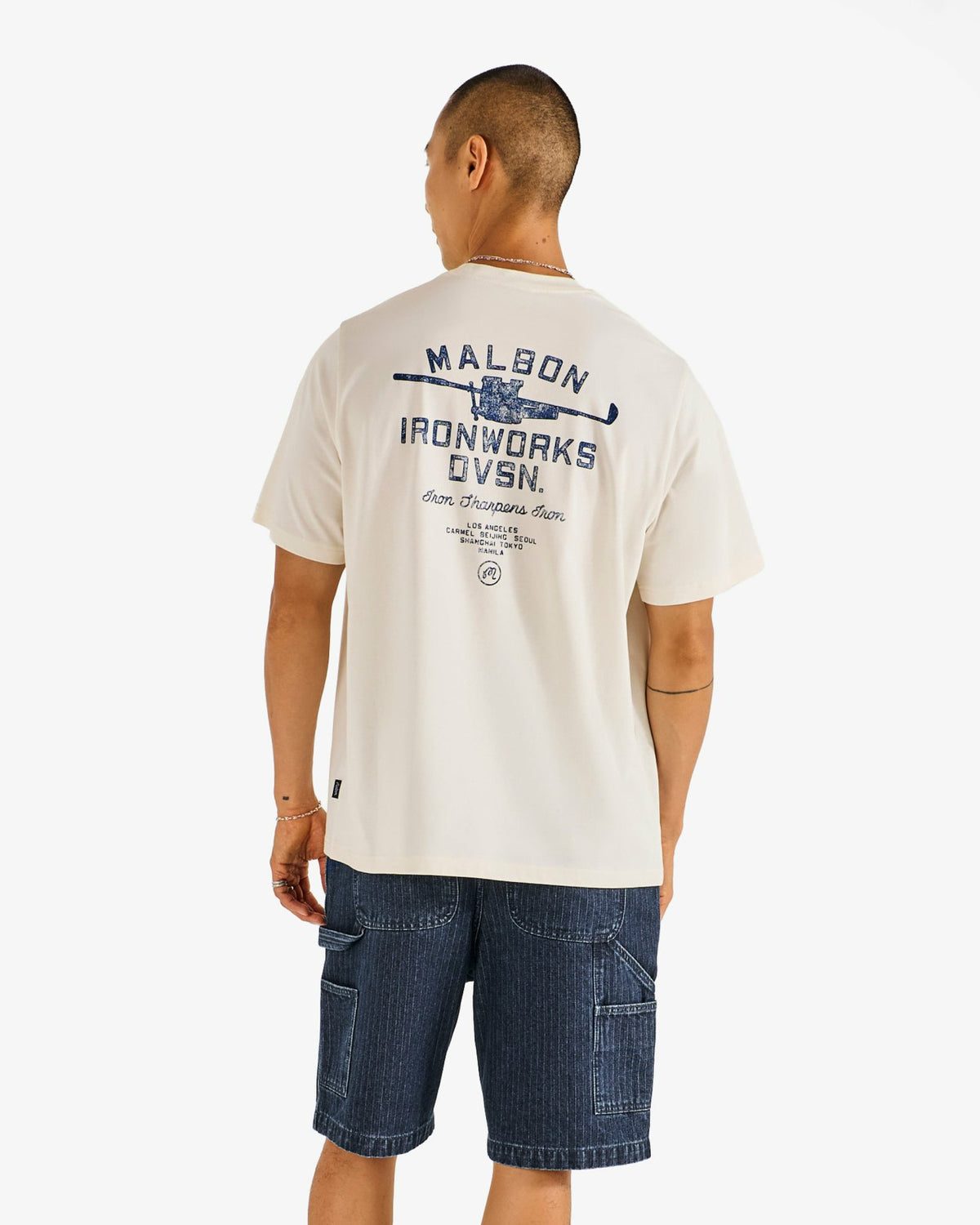 Malbon Vista Ironworks Tee - Ivory