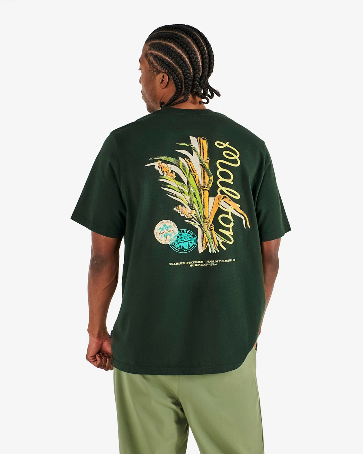 Malbon Bermuda Origin Tee - Dark Olive