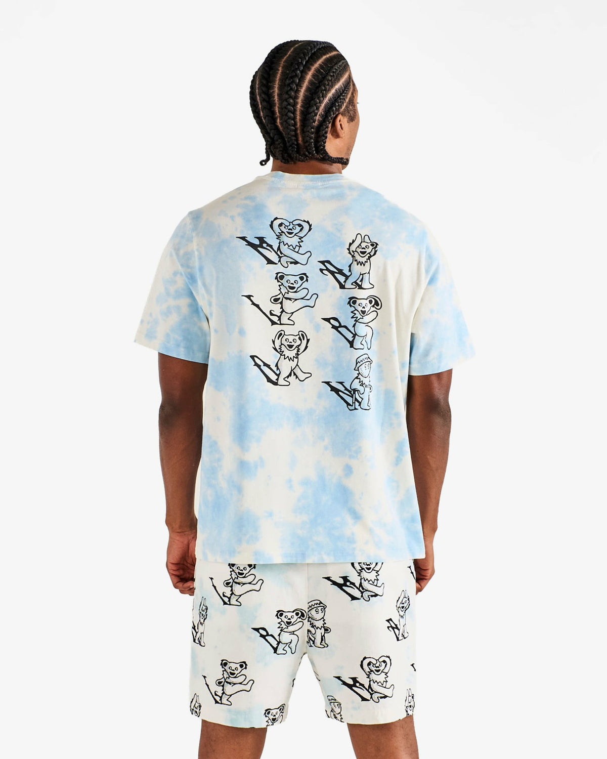 Malbon Grateful Dead Bermuda Alphabet Tee - Light Blue