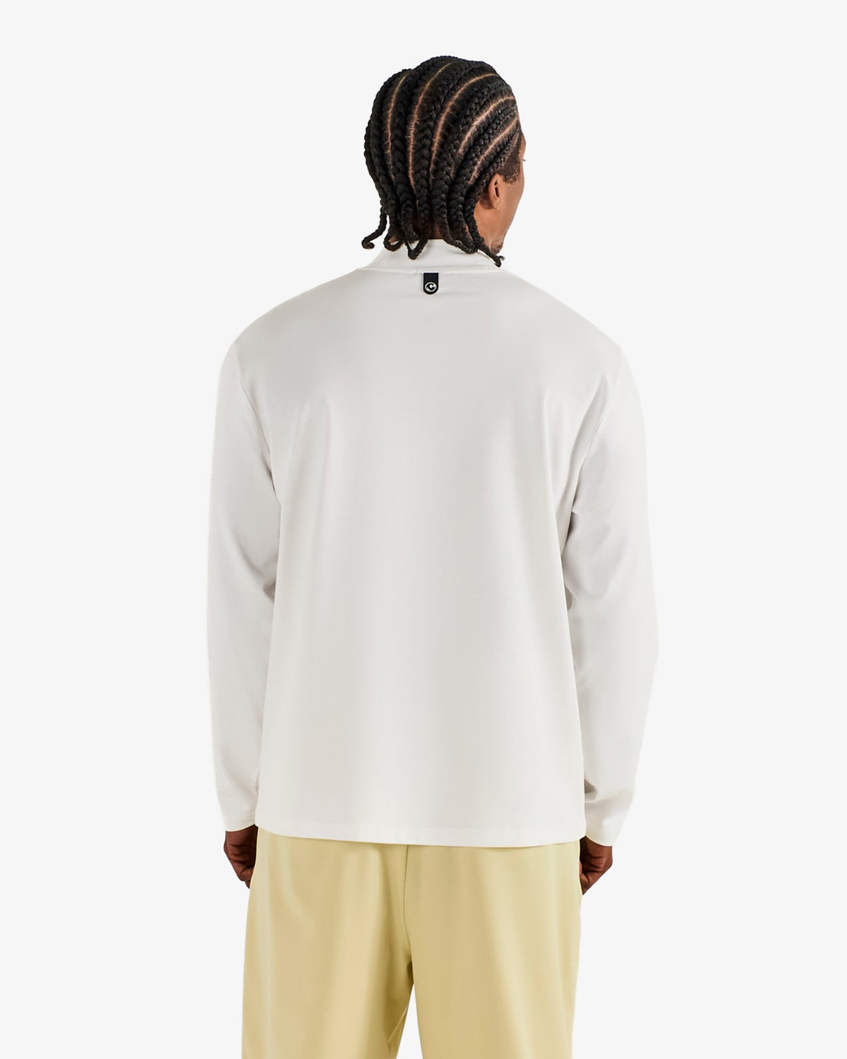 Malbon Upland Mockneck Tee - Snow White