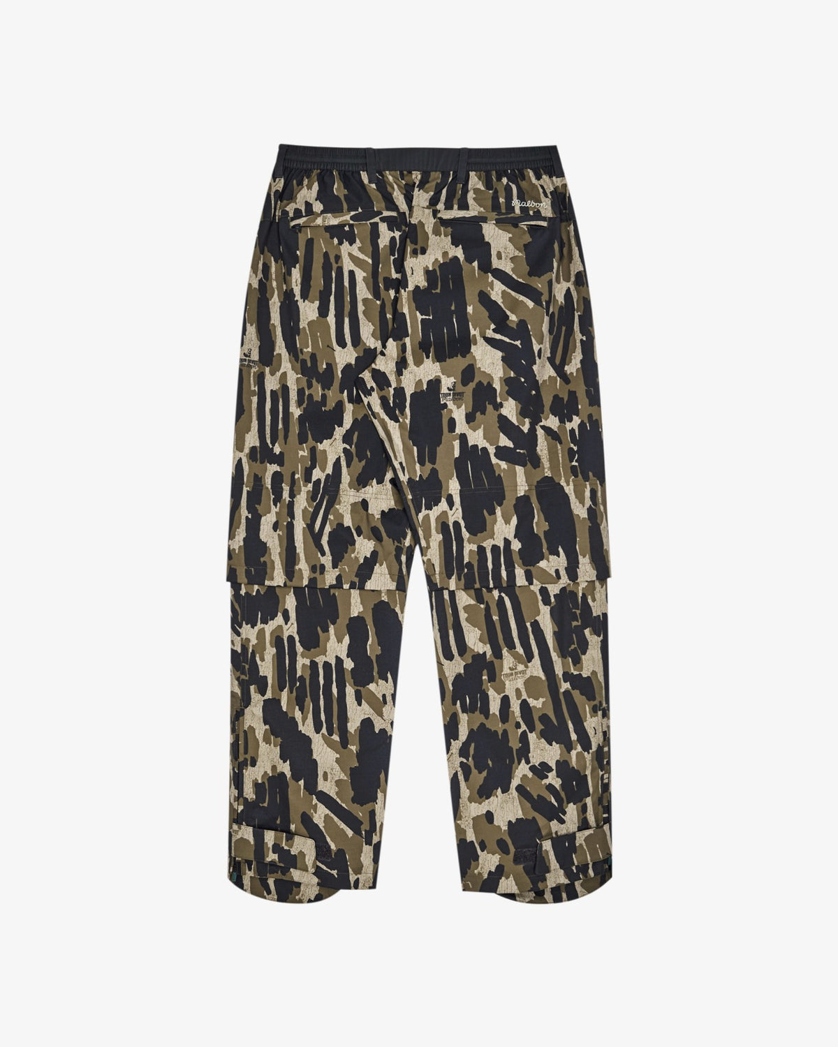 Malbon Tour Divot Camo Rain Pant - Bark Camo