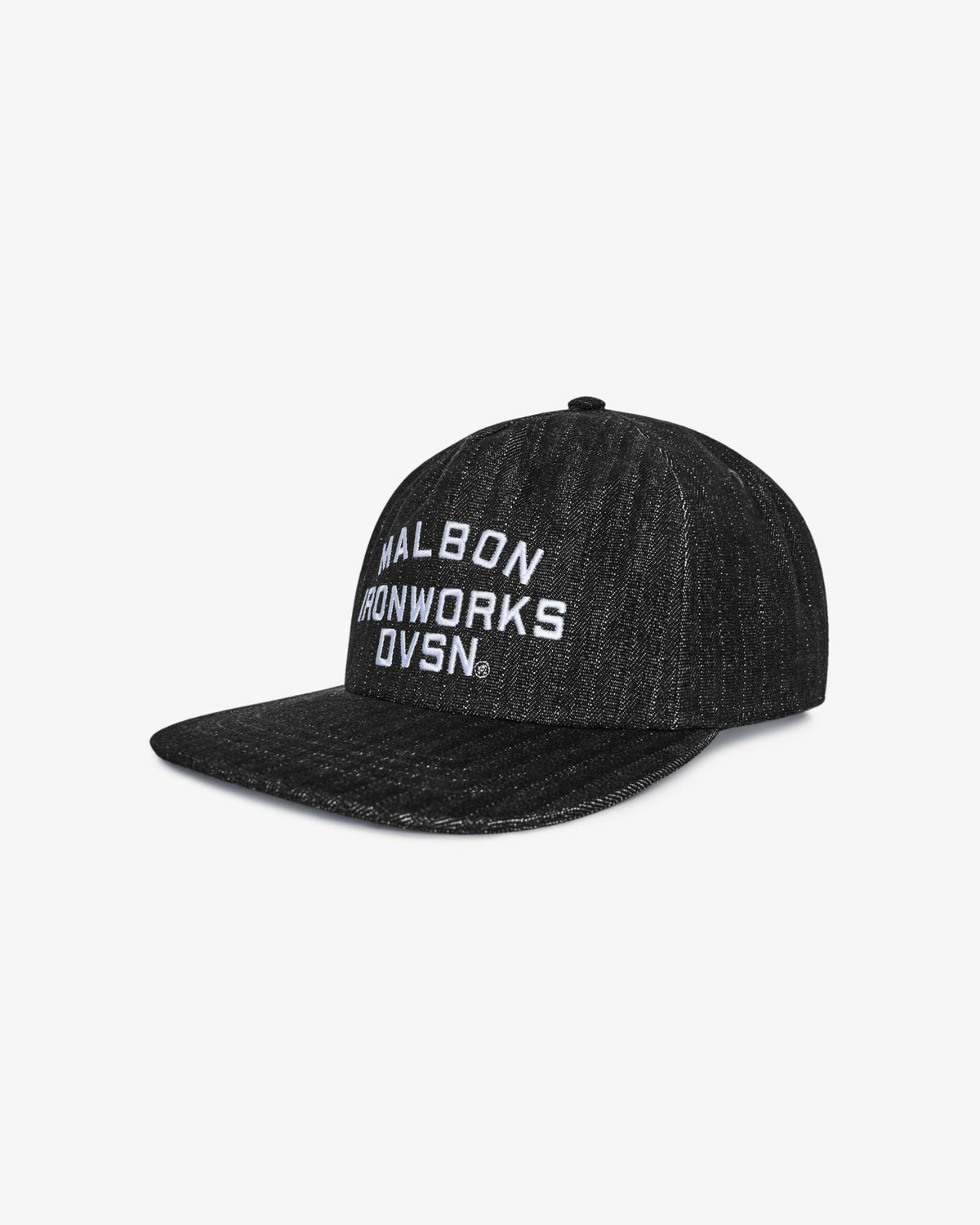 Malbon Foreman Snapback - Black Stone Washed Denim