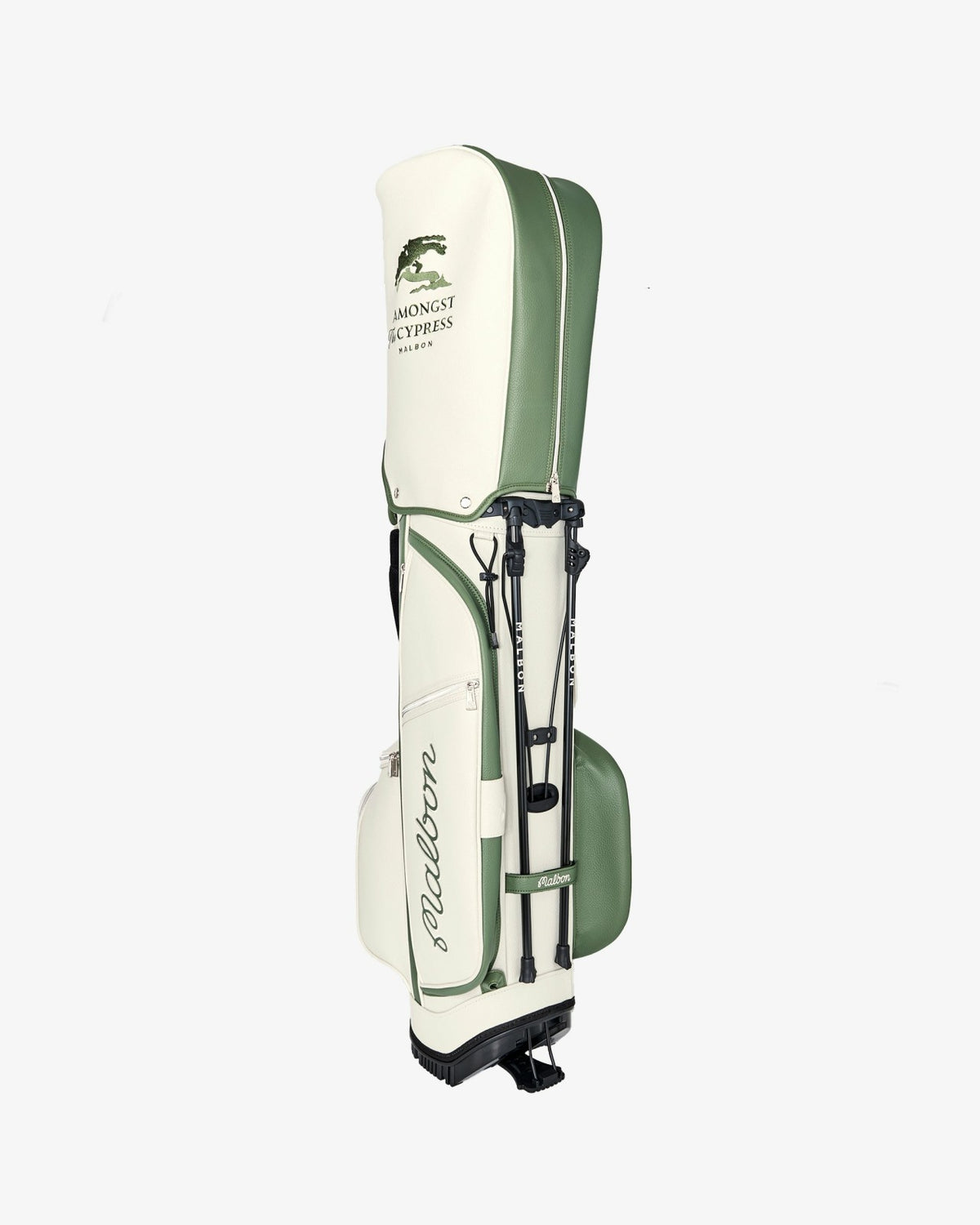 Malbon Amongst The Cypress Golf Stand Bag - Cream/Sage
