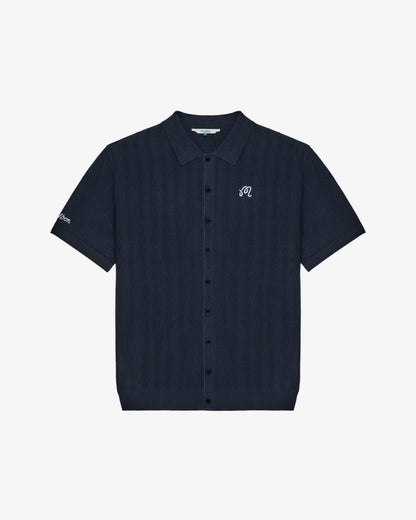 Malbon Crosscut Polo - Blueberry