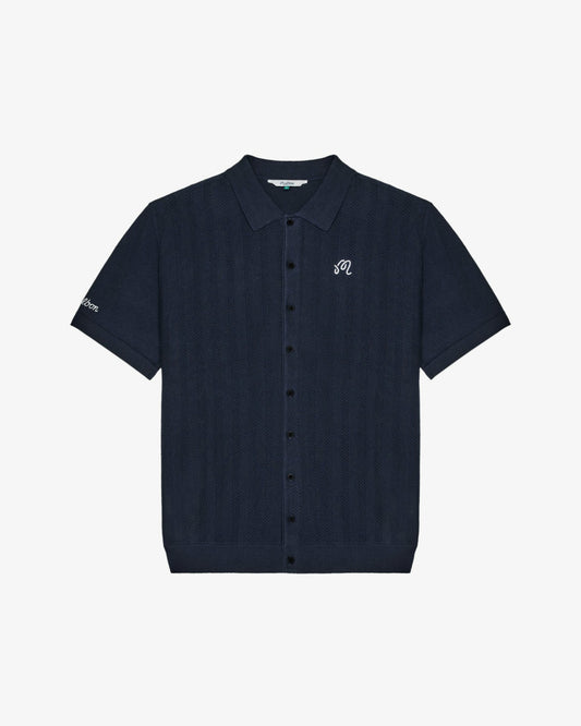 Malbon Crosscut Polo - Blueberry