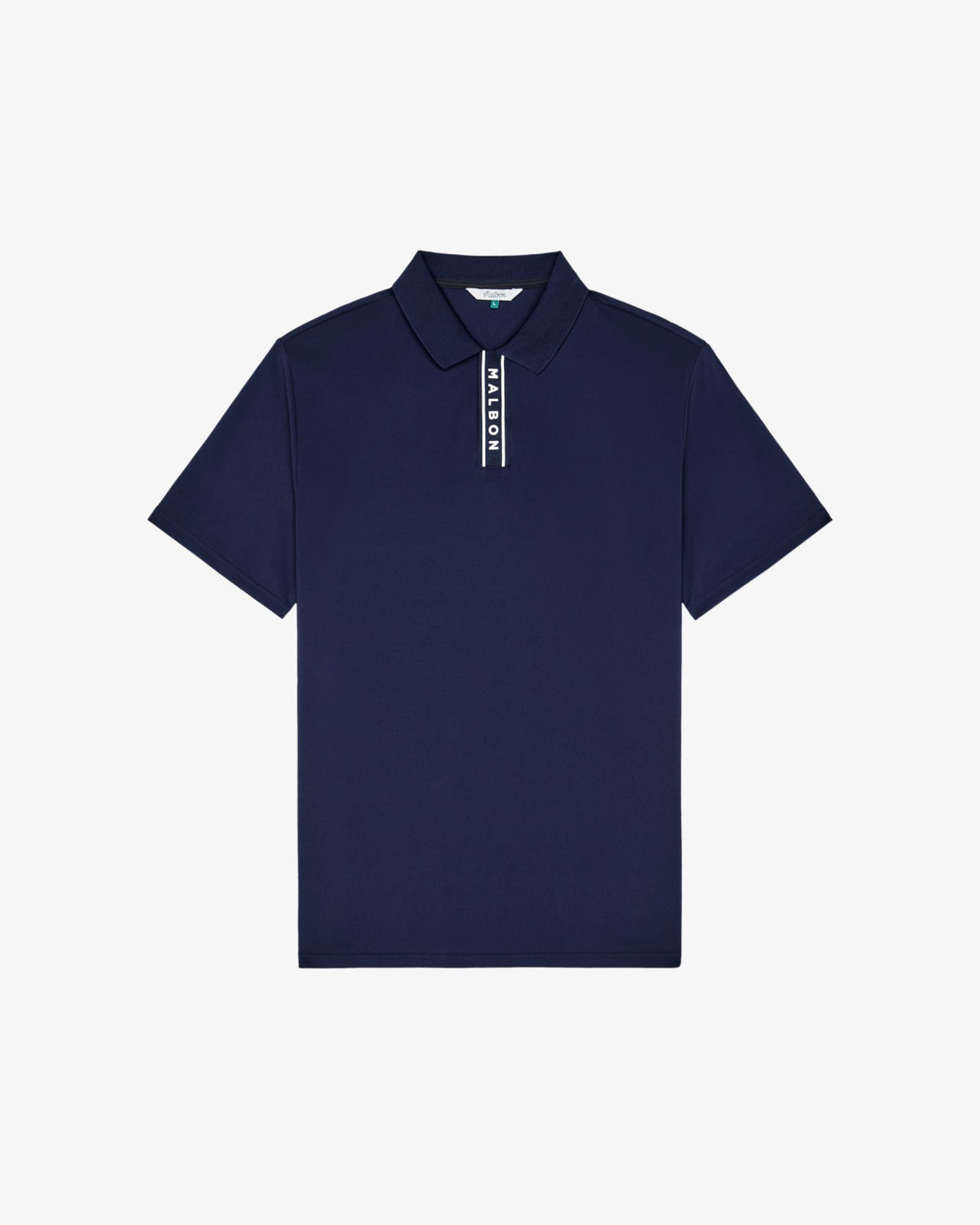 Malbon Block Placket Polo - Navy