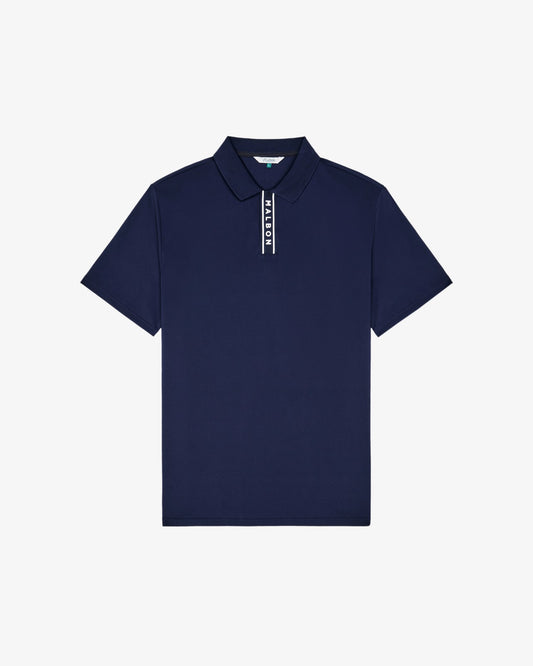 Malbon Block Placket Polo - Navy