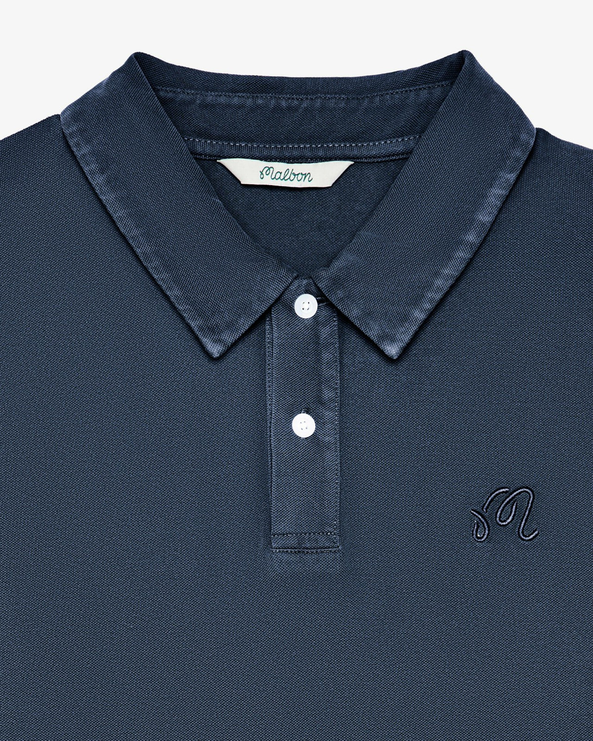 Malbon Fairway Overdyed Polo - Blueberry
