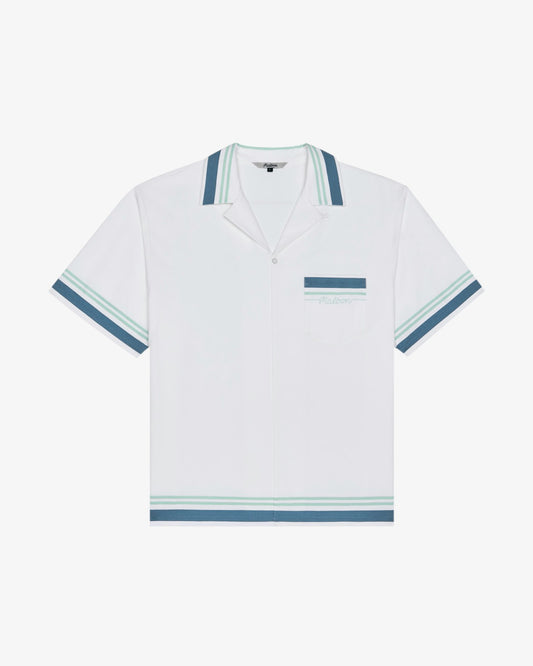 Malbon Ventura Camp Shirt - White