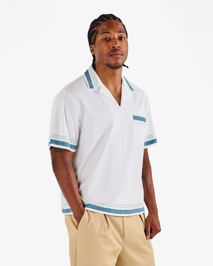 Malbon Ventura Camp Shirt - White