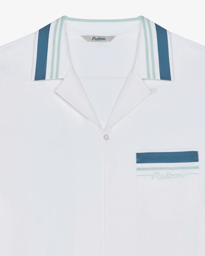 Malbon Ventura Camp Shirt - White