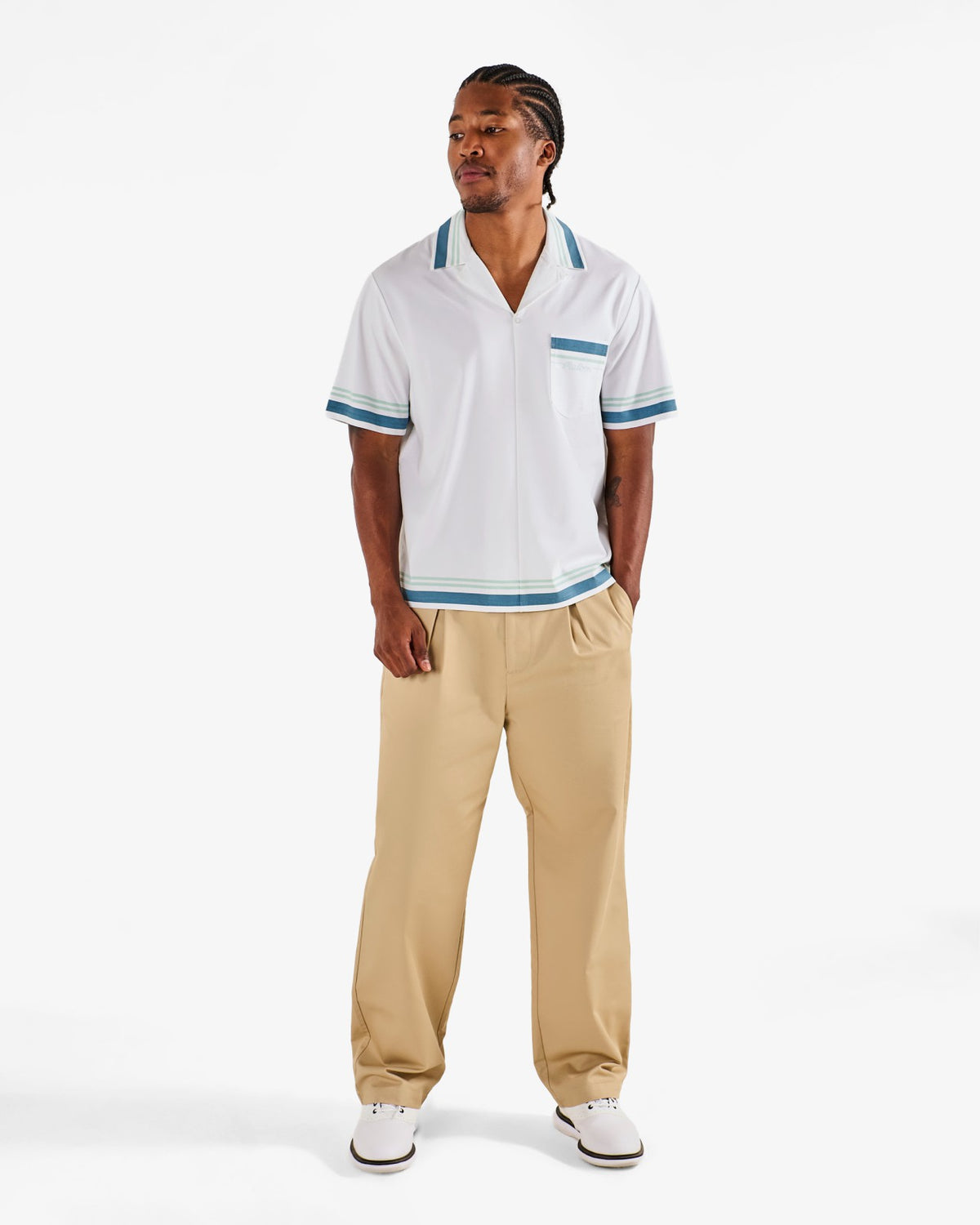 Malbon Ventura Camp Shirt - White