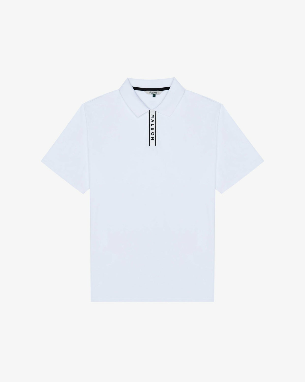 Malbon Block Placket Polo - White