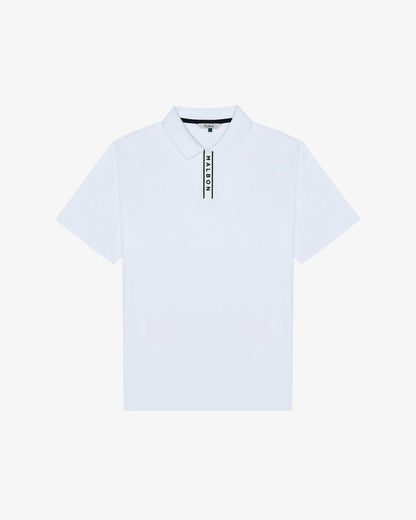 Malbon Block Placket Polo - White