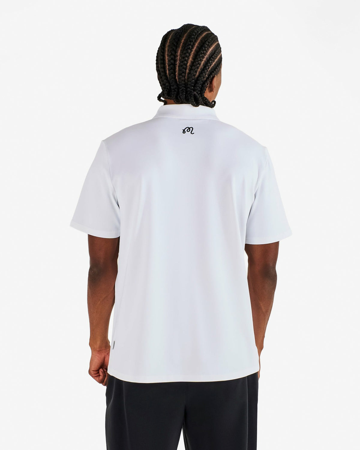 Malbon Block Placket Polo - White