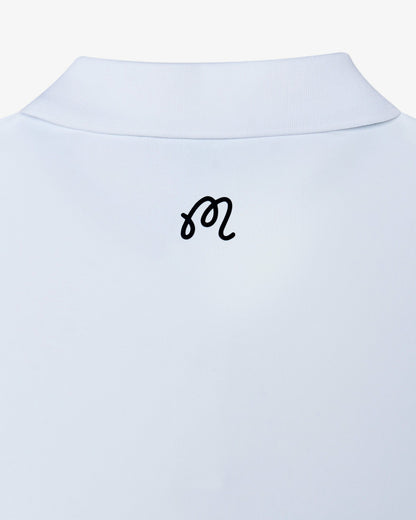 Malbon Block Placket Polo - White