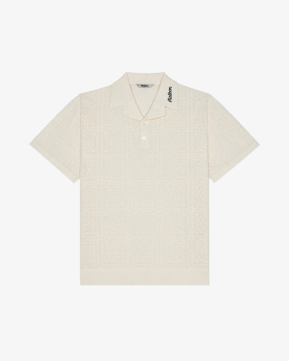 Malbon Resort Crochet Polo - Ivory