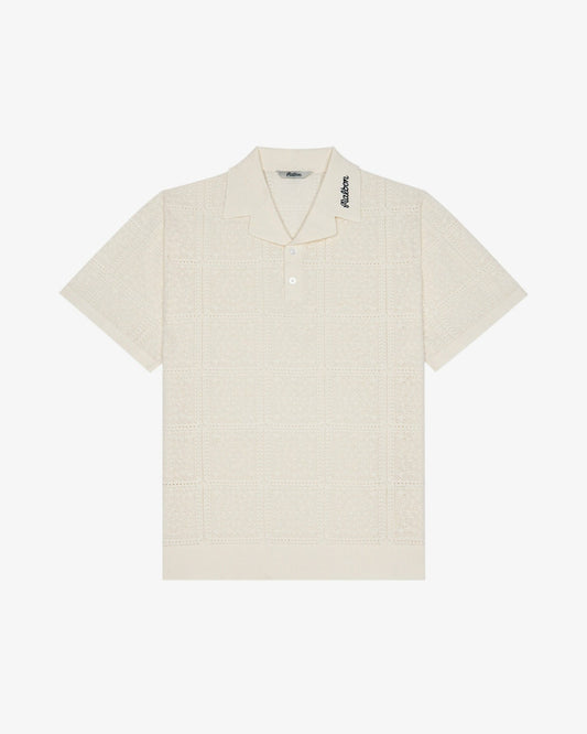 Malbon Resort Crochet Polo - Ivory