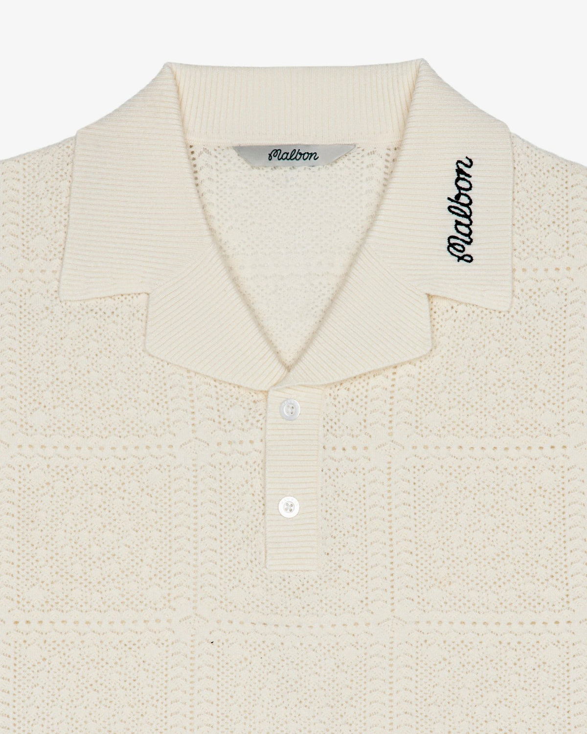 Malbon Resort Crochet Polo - Ivory