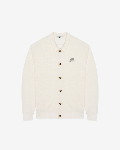 Malbon Resort Crochet Cardigan - Whisper White