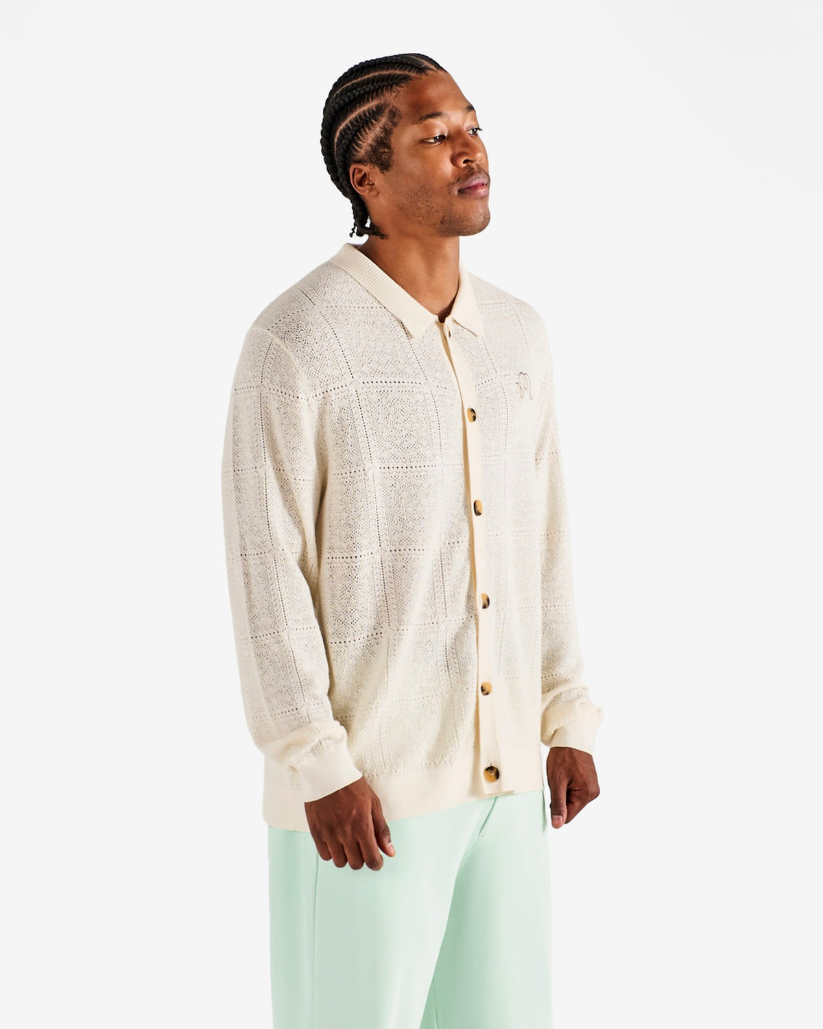 Malbon Resort Crochet Cardigan - Whisper White