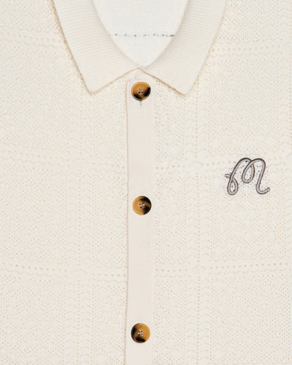 Malbon Resort Crochet Cardigan - Whisper White