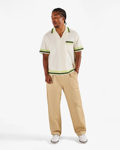 Malbon Ventura Camp Shirt - Cream