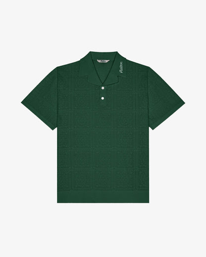Malbon Resort Crochet Polo - Green