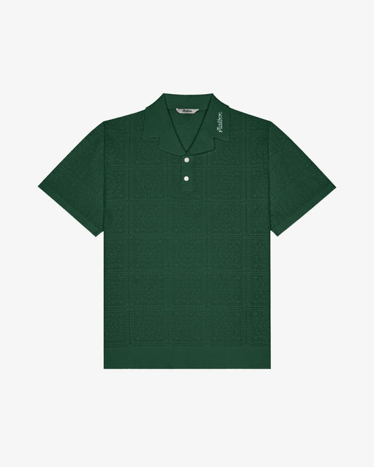 Malbon Resort Crochet Polo - Green