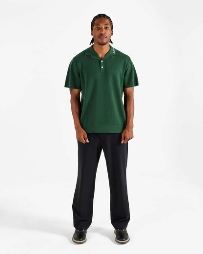 Malbon Resort Crochet Polo - Green