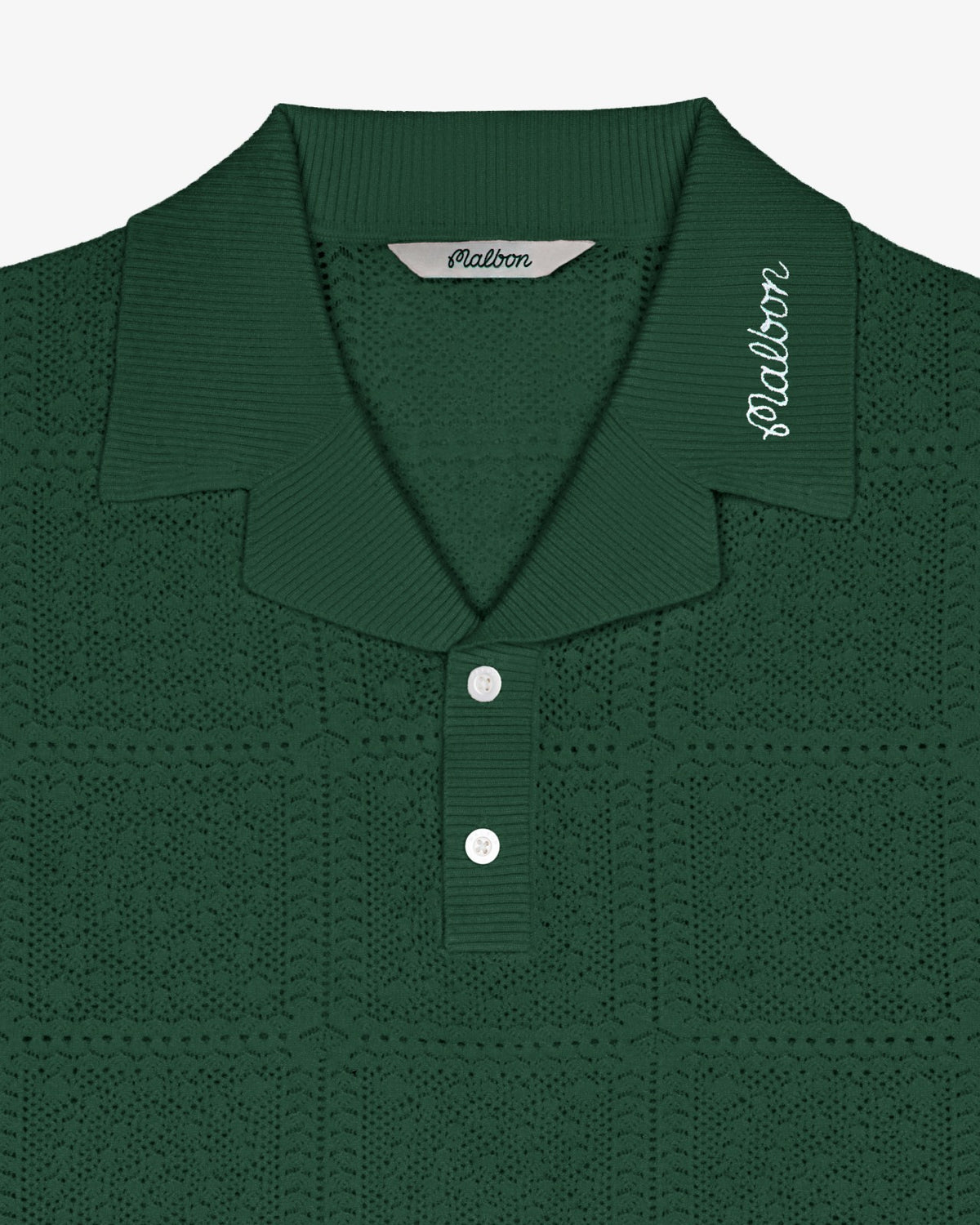 Malbon Resort Crochet Polo - Green