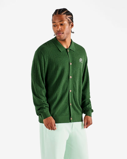 Malbon Resort Crochet Cardigan - Garden Green