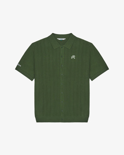 Malbon Crosscut Polo - Rifle Green