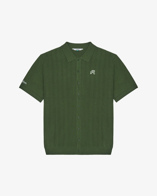 Malbon Crosscut Polo - Rifle Green