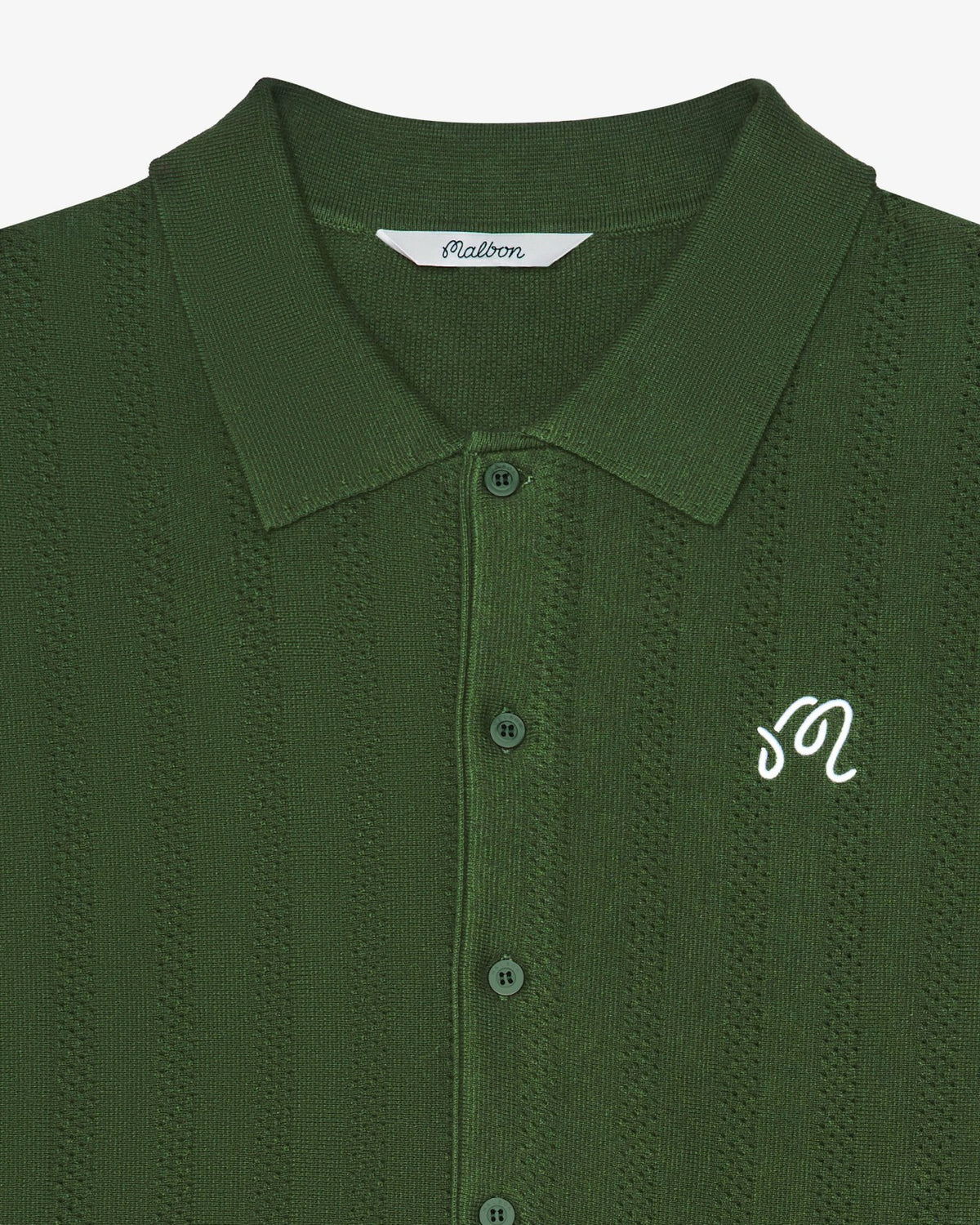 Malbon Crosscut Polo - Rifle Green