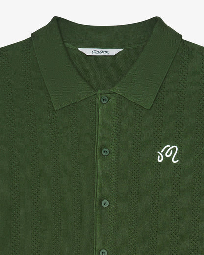 Malbon Crosscut Polo - Rifle Green