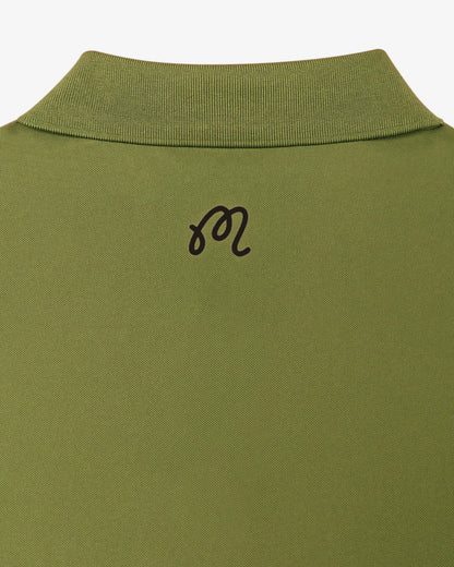 Malbon Block Placket Polo - Military Green