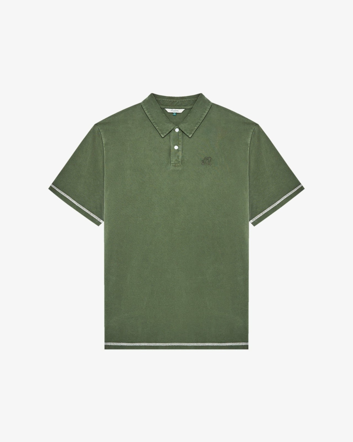 Malbon Fairway Overdyed Polo - Rifle Green