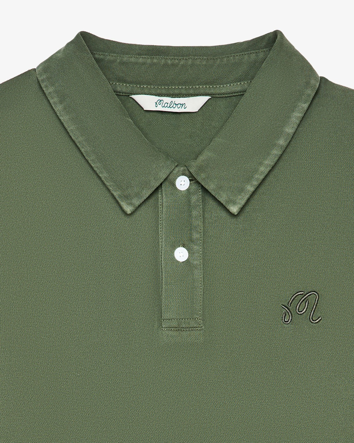 Malbon Fairway Overdyed Polo - Rifle Green