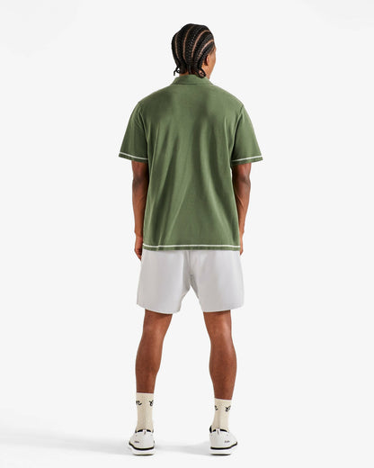 Malbon Fairway Overdyed Polo - Rifle Green