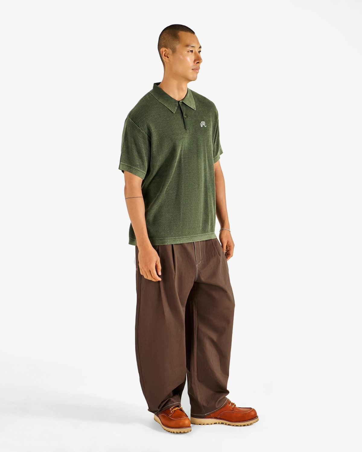 Malbon Brickwork Polo - Rifle Green