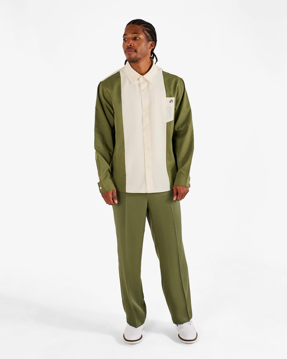 Malbon Montecristo Shirt - Cream / Olivine