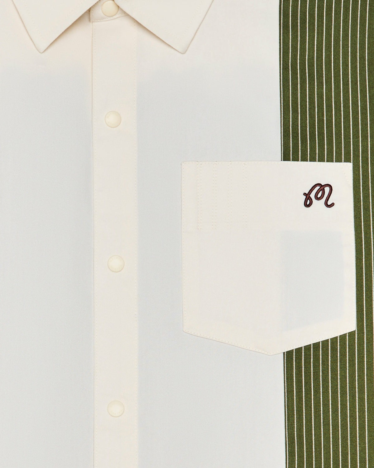 Malbon Montecristo Shirt - Cream / Olivine