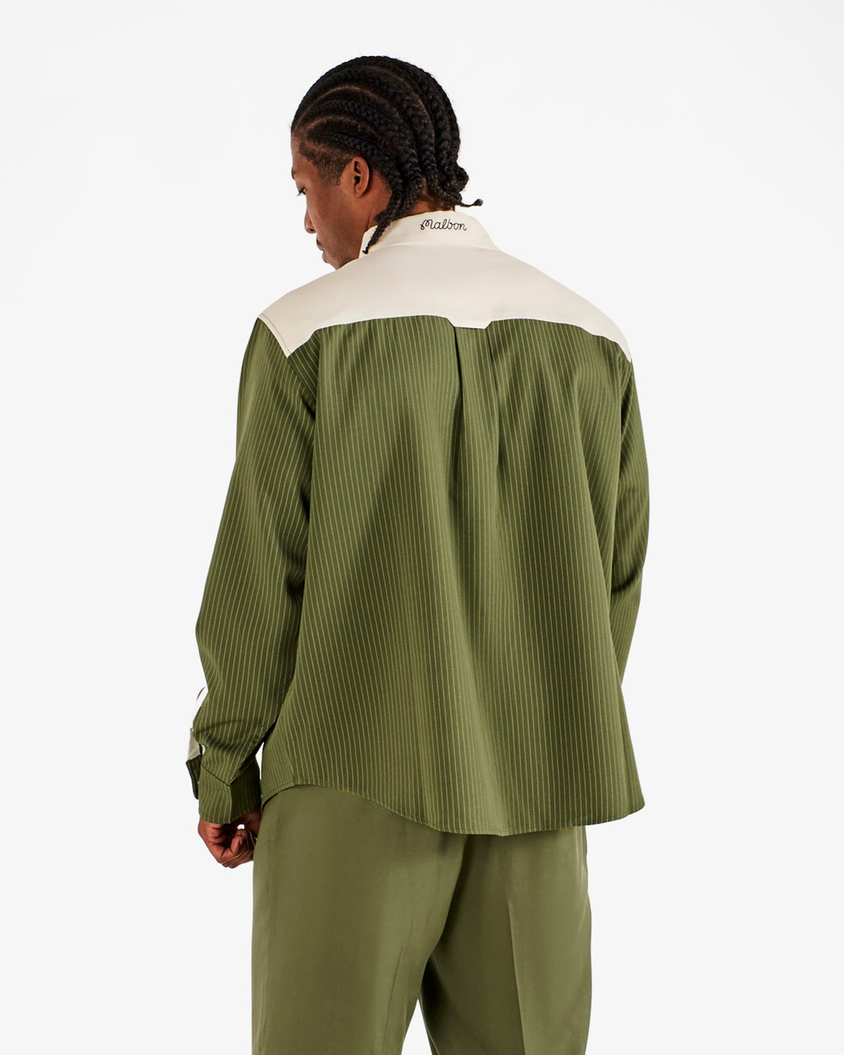 Malbon Montecristo Shirt - Cream / Olivine