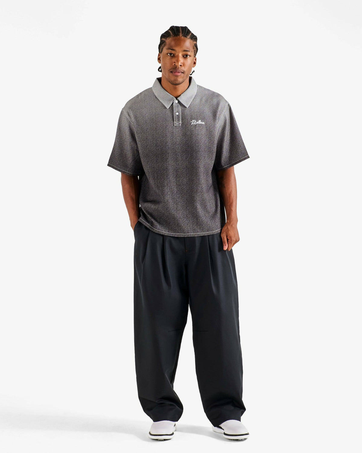 Malbon Ironfade Polo - Black