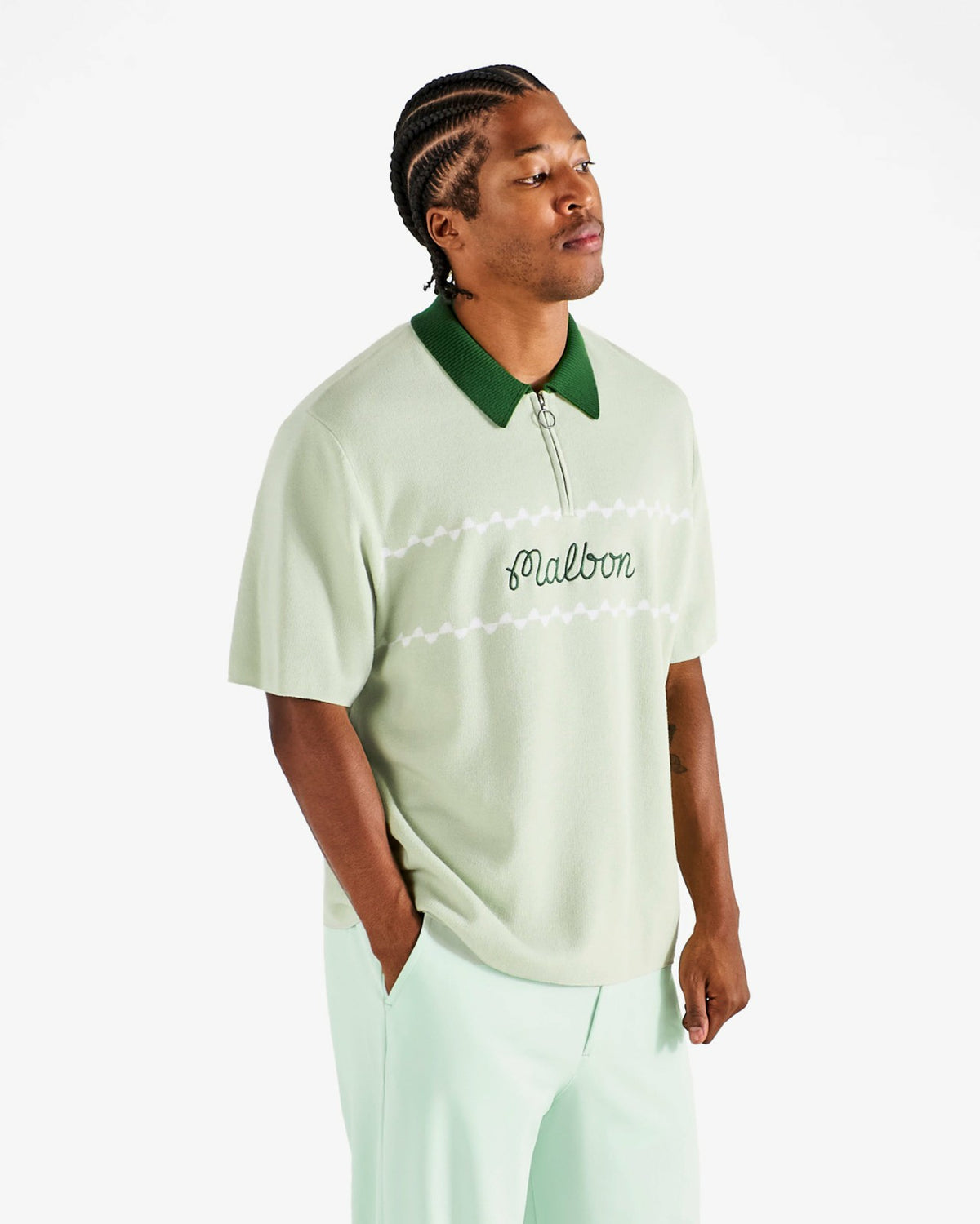 Malbon Benny Polo - Green Tint