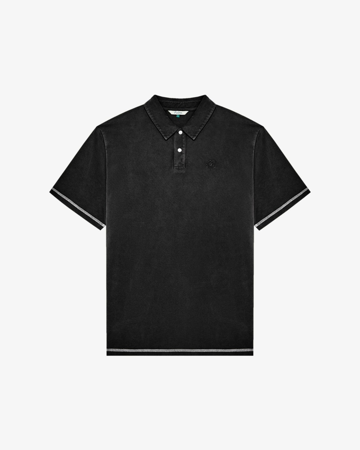 Malbon Fairway Overdyed Polo - Black