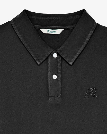Malbon Fairway Overdyed Polo - Black