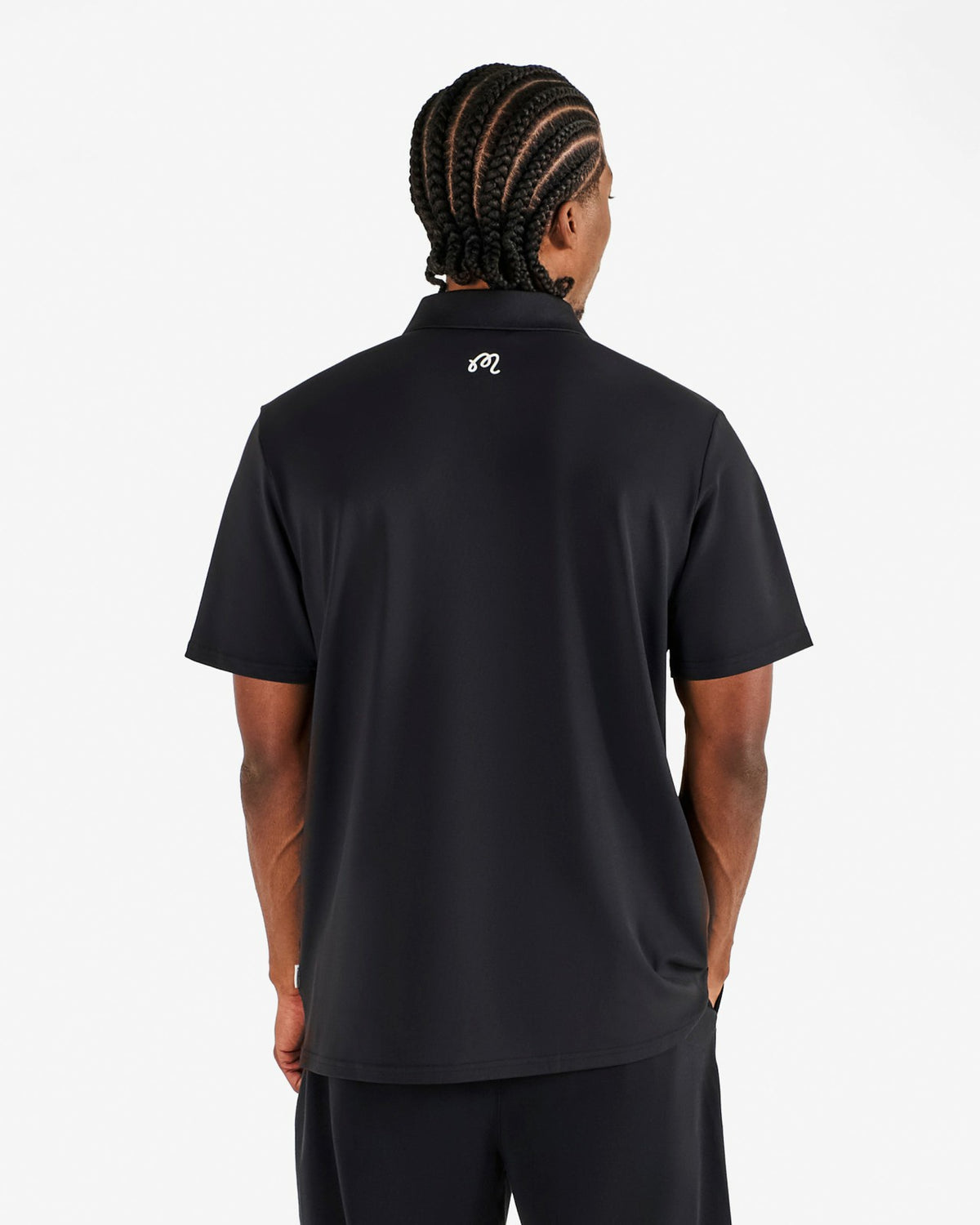 Malbon Block Placket Polo - Black
