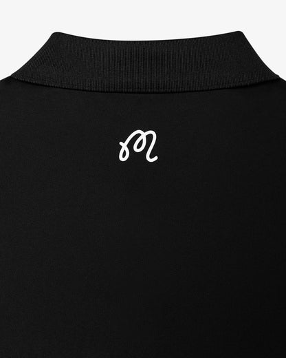 Malbon Block Placket Polo - Black